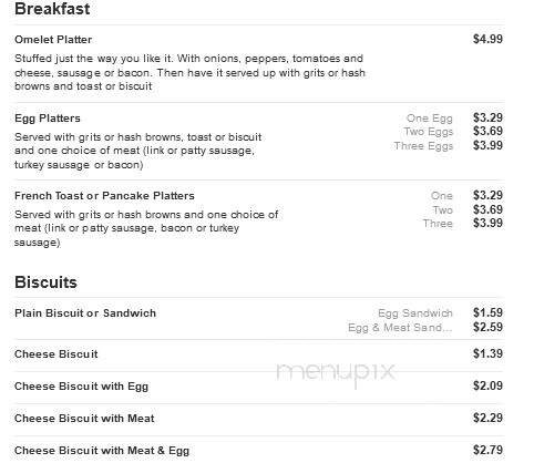 Country Sunrise Grill - Tarboro, NC menu_pic