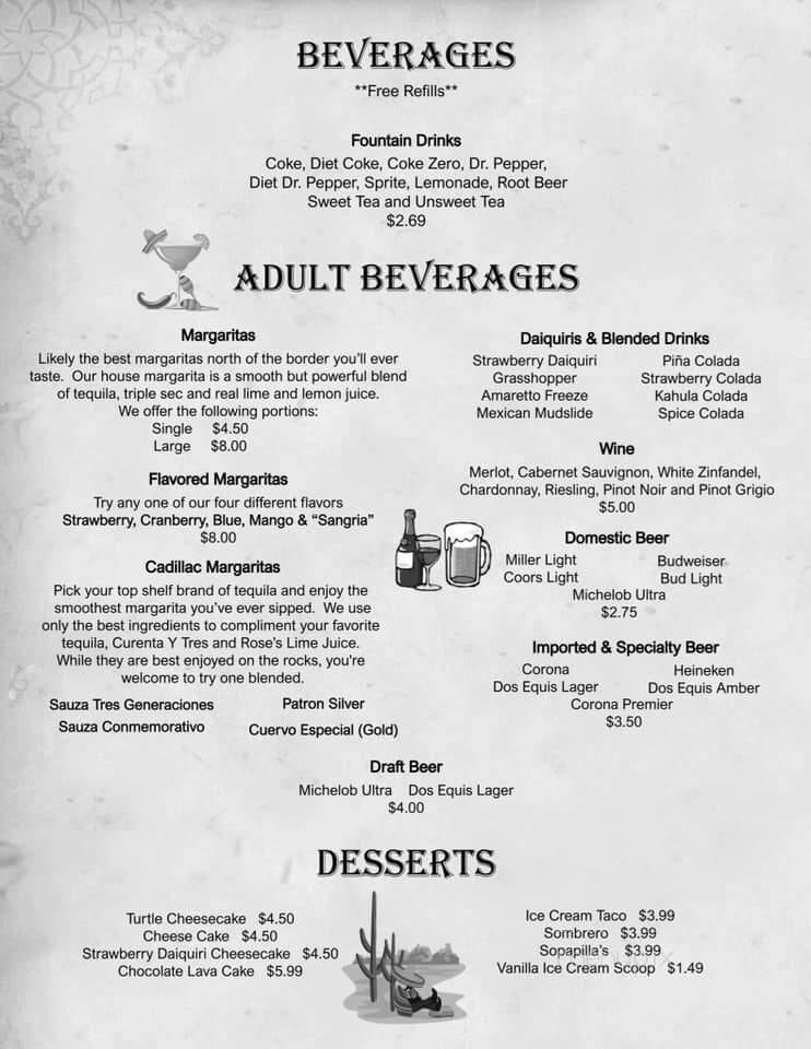 El Camino Restaurant - Abbeville, LA menu_pic