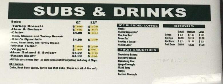 Kim's Donut & Deli - Titusville, FL menu_pic
