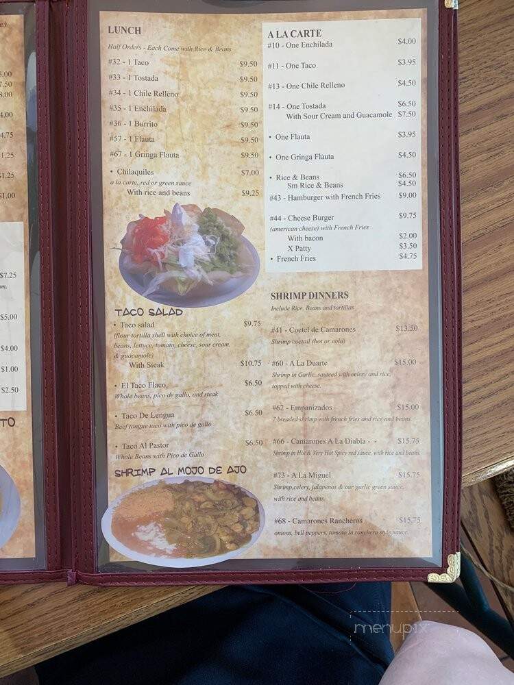 El Camino Restaurant - Brentwood, CA menu_pic