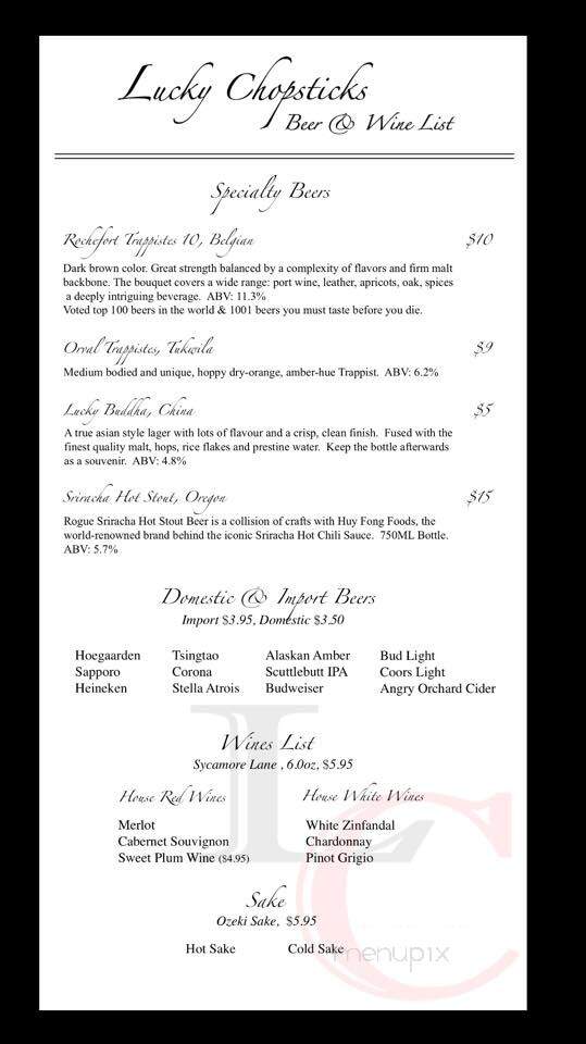 Lucky Chopsticks - Anacortes, WA menu_pic