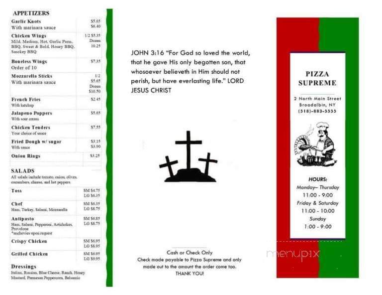 Pizza Supreme - Broadalbin, NY menu_pic