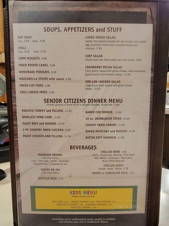 Masser's Restaurant - Paxinos, PA menu_pic