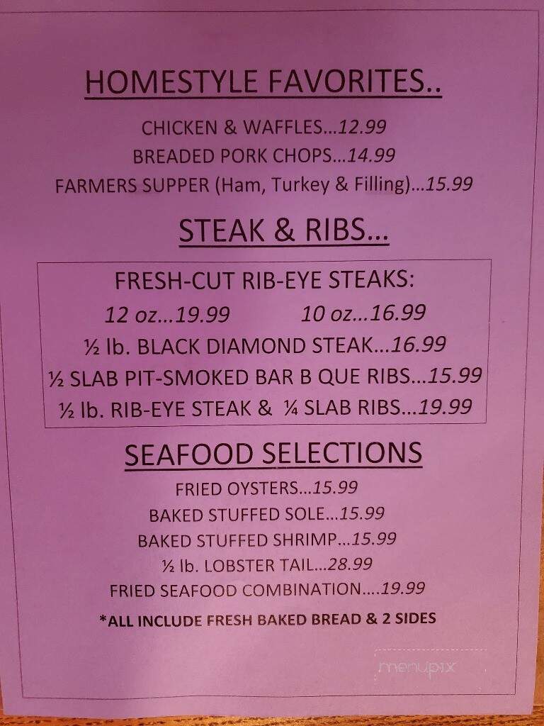 Masser's Restaurant - Paxinos, PA menu_pic