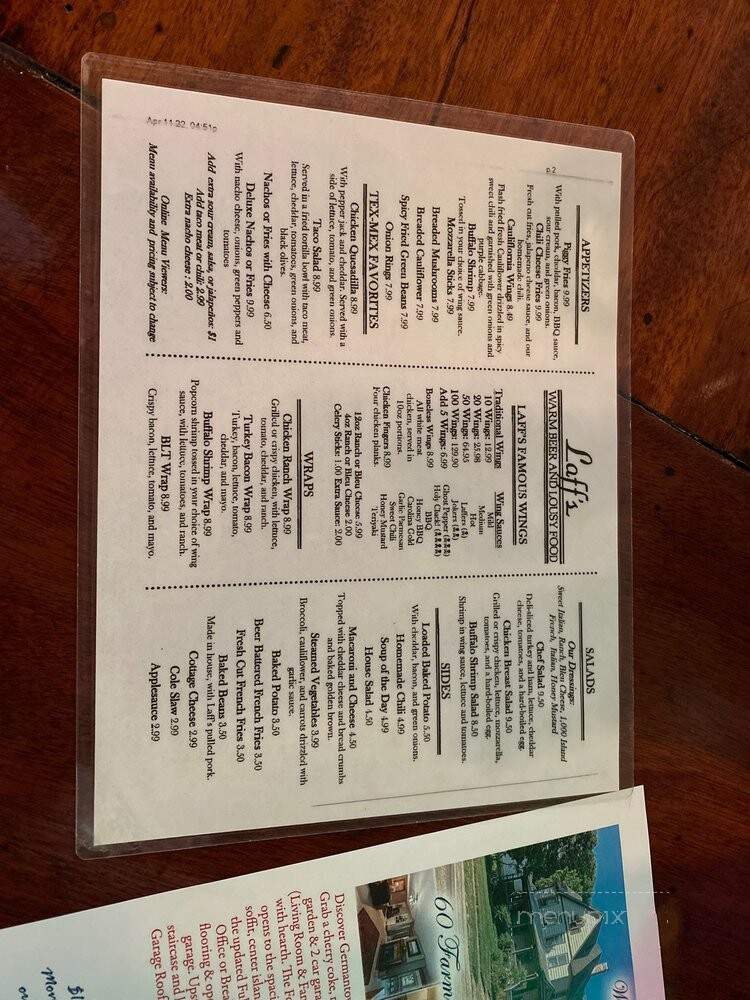 Laff's - Germantown, OH menu_pic