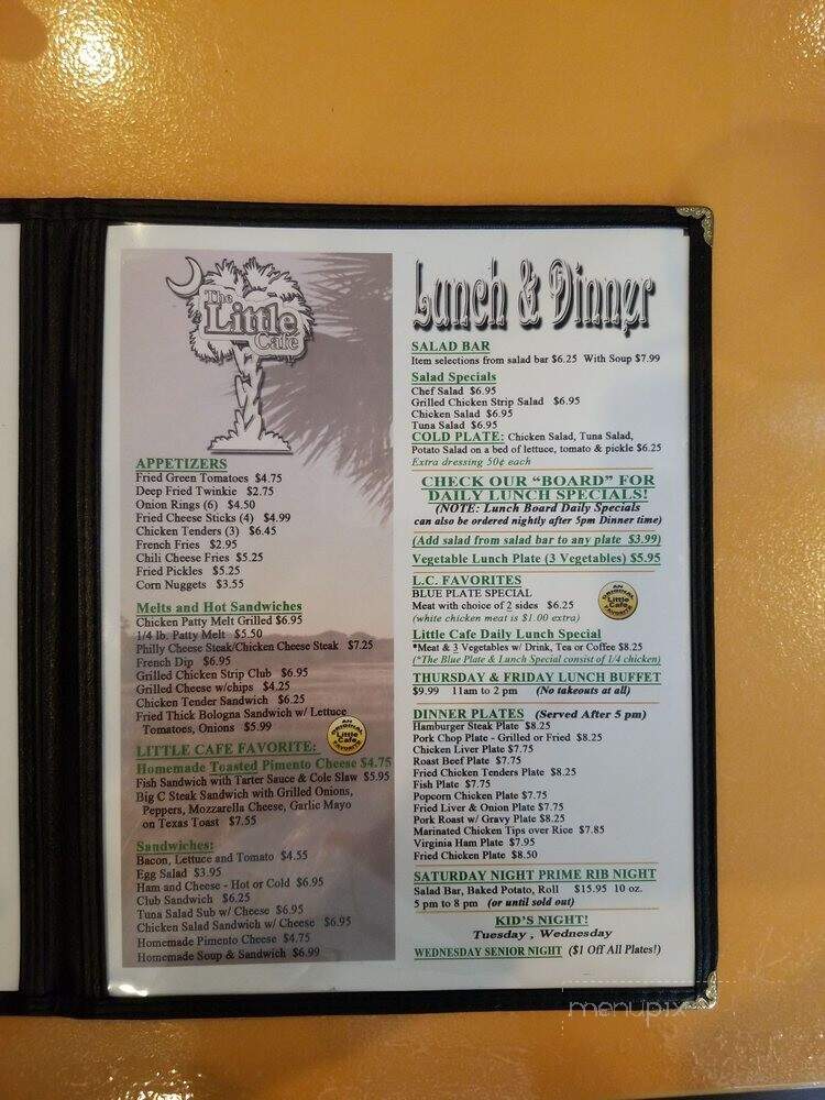 Little Cafe - Rock Hill, SC menu_pic