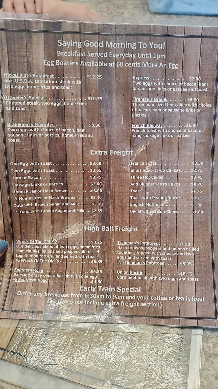 All Aboard Diner - Lake City, PA menu_pic