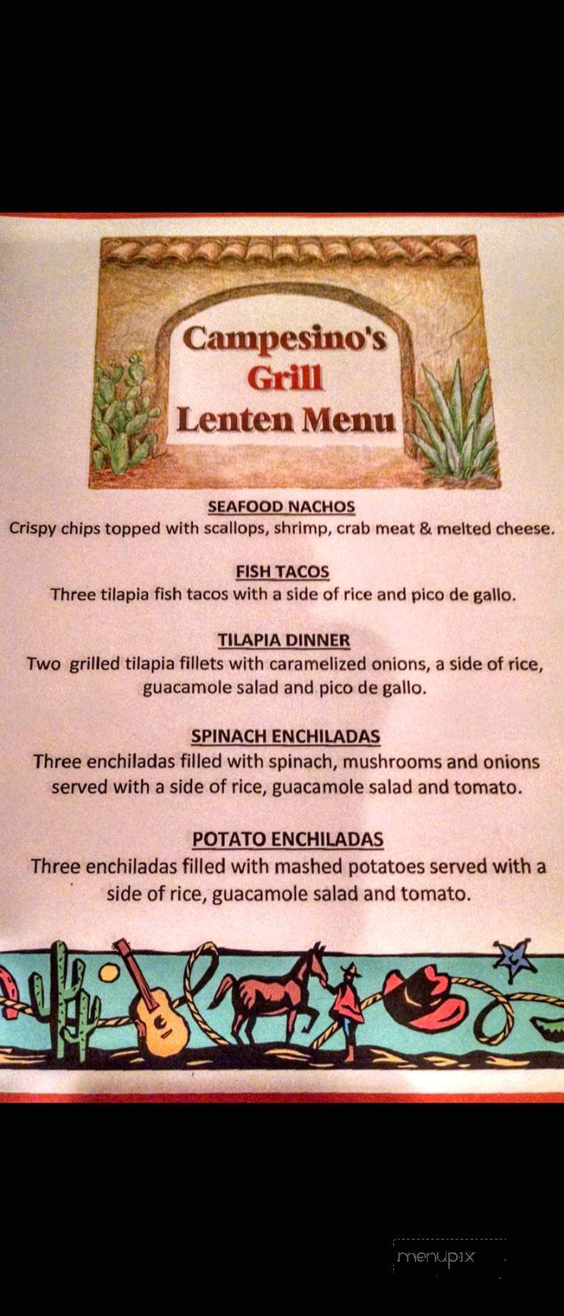 El Campesino Restaurante Mexicano - Strasburg, OH menu_pic