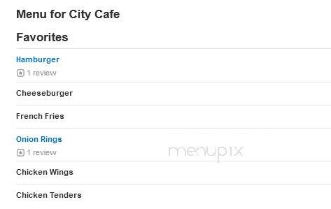 City Cafe - Gustine, TX menu_pic