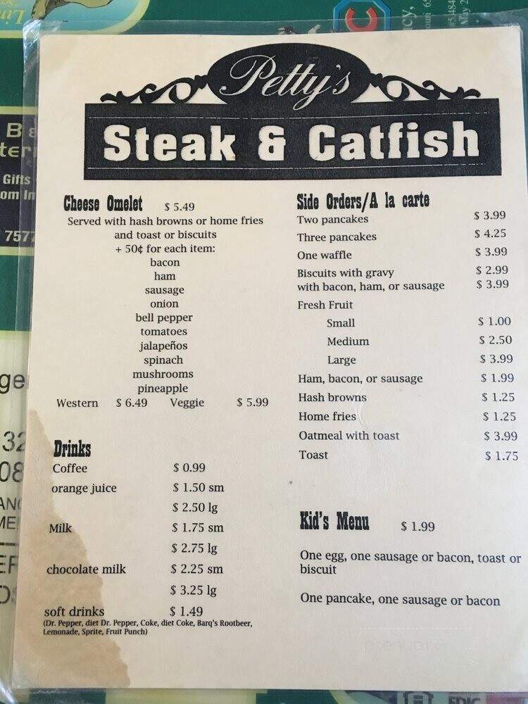 Pettys Steak & Catfish - Lindale, TX