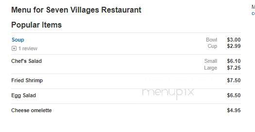 Seven Villages Restaurant - Waterbury, CT