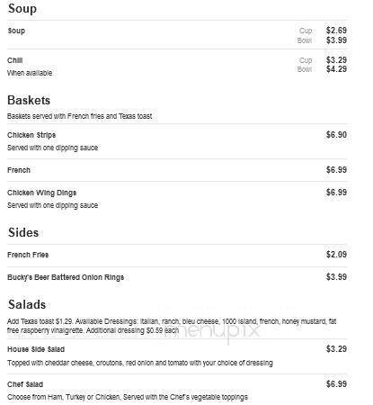 Bucky's Cafe - Portage, MI menu_pic