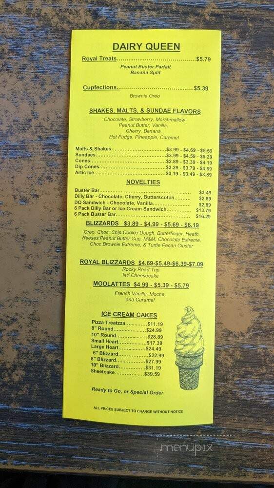 Tom Thumb Drive Inn - Fort Dodge, IA menu_pic