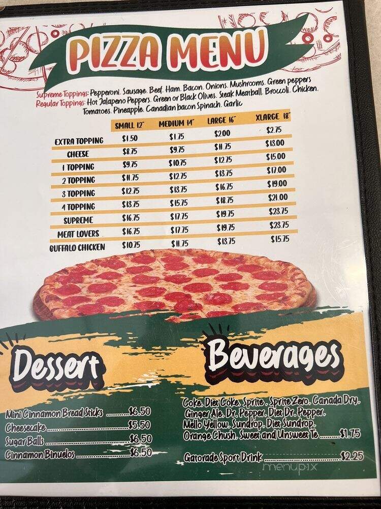 Vinny's Pizza & Subs - Belhaven, NC menu_pic