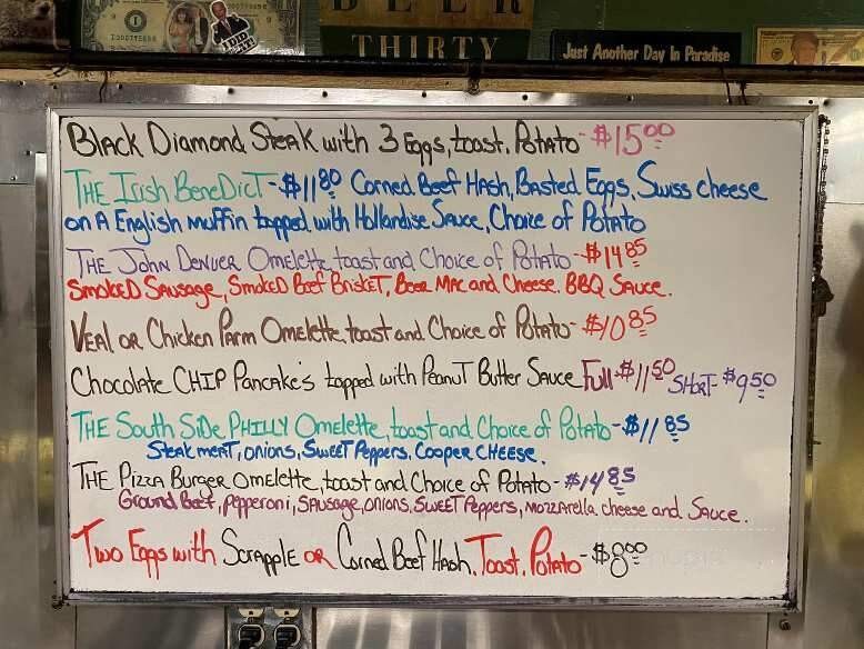 Letterman's Diner - Kutztown, PA menu_pic