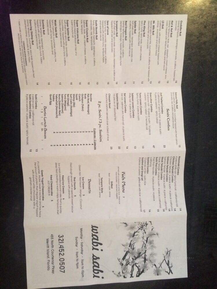 Wabi Sabi - Merritt Island, FL menu_pic