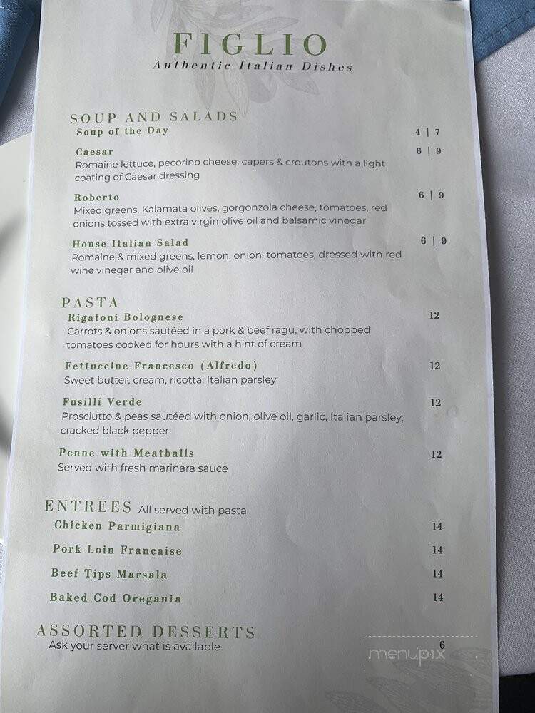 Figlio - Palmer, MA menu_pic