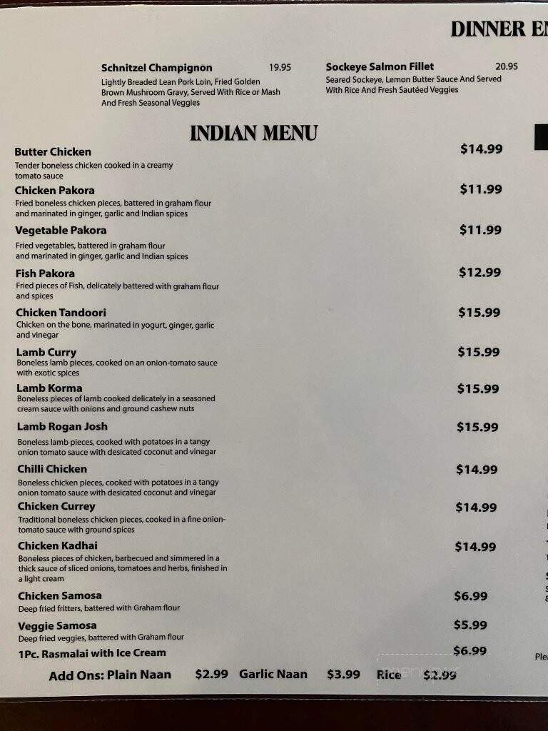 Tony's Restaurant - Fraser Lake, BC