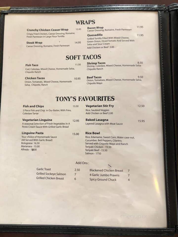 Tony's Restaurant - Fraser Lake, BC