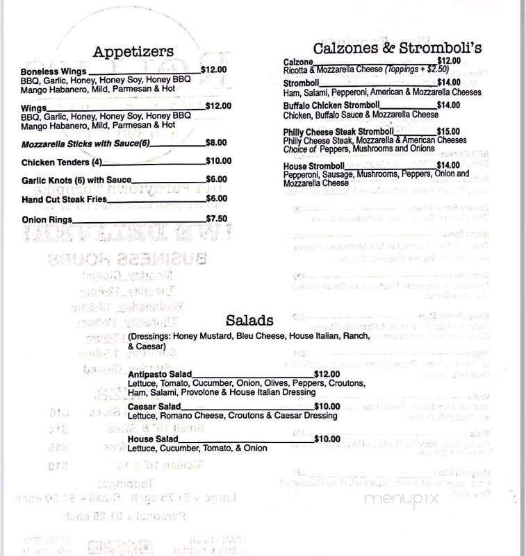 Rolly's Pizza & Grill - Lakeville, PA menu_pic