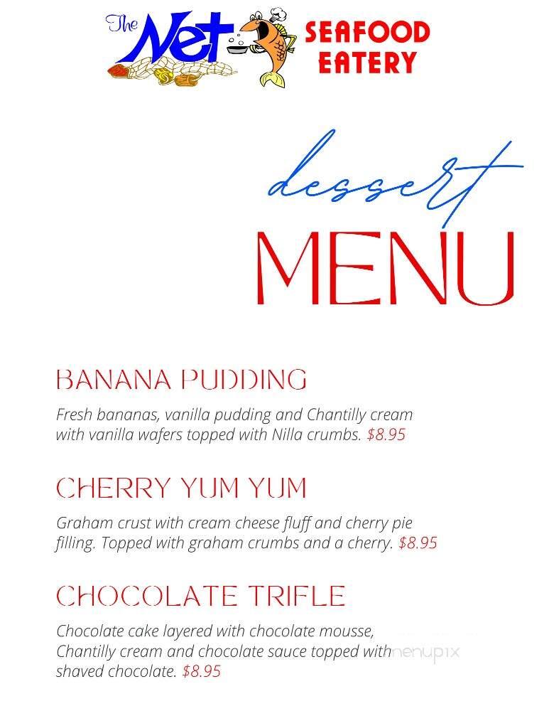 The Net Seafood Eatery - Franklin, NC menu_pic