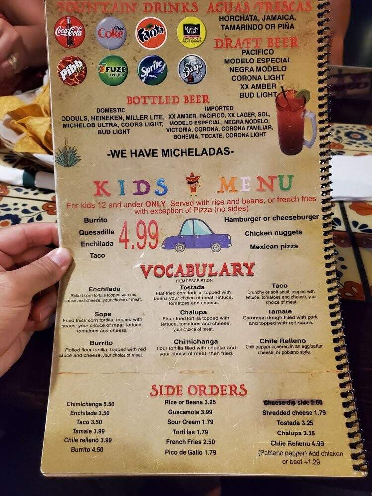 Ay Jalisco - Sebastian, FL menu_pic