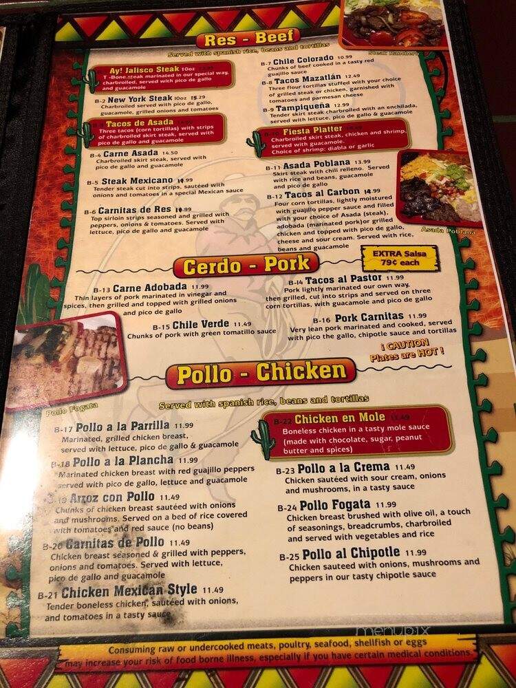 Ay Jalisco - Sebastian, FL menu_pic