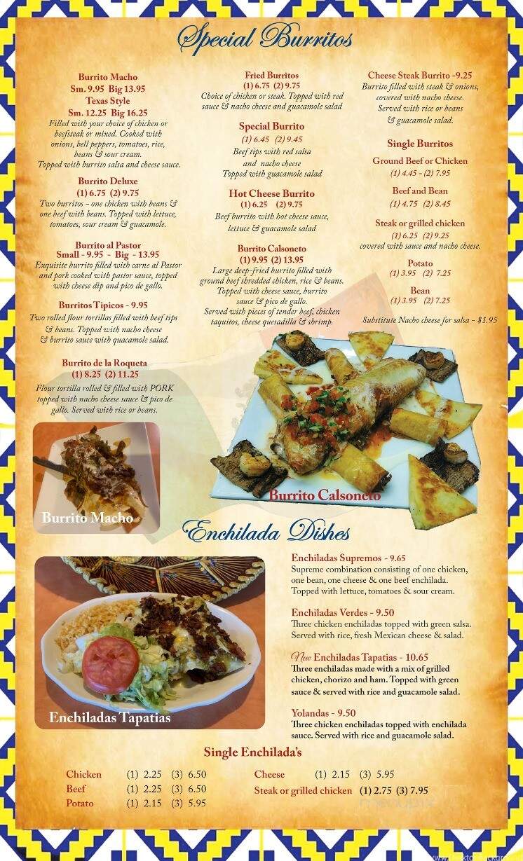 Senor Garcia - Clinton, SC menu_pic