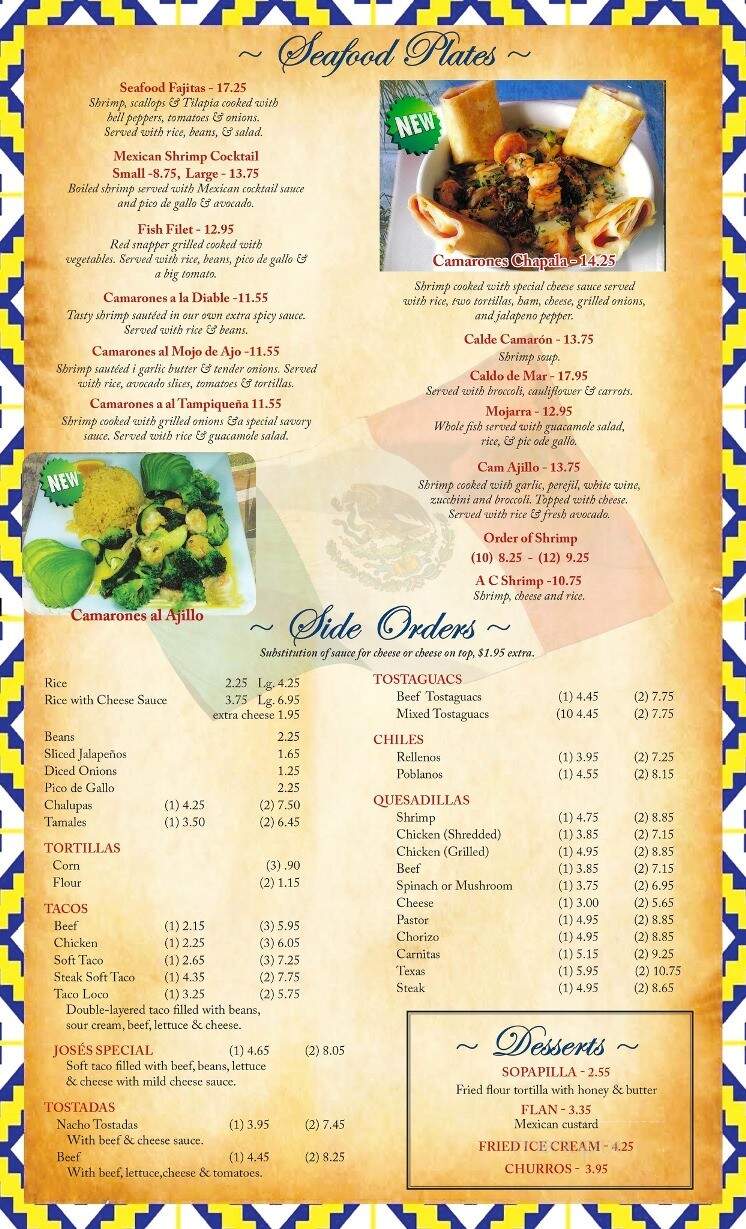 Senor Garcia - Clinton, SC menu_pic