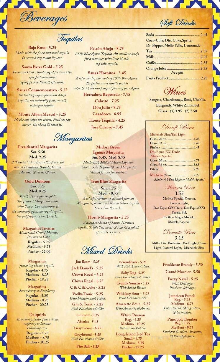 Senor Garcia - Clinton, SC menu_pic