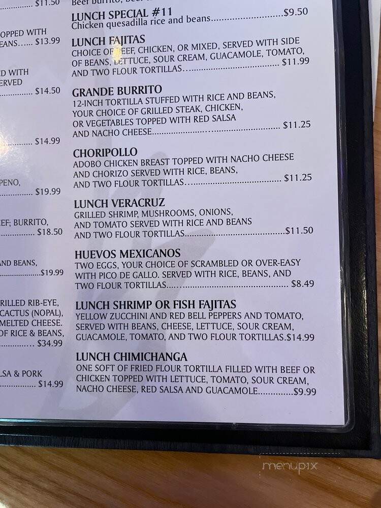 Los Cantaros - Hampton, NH menu_pic