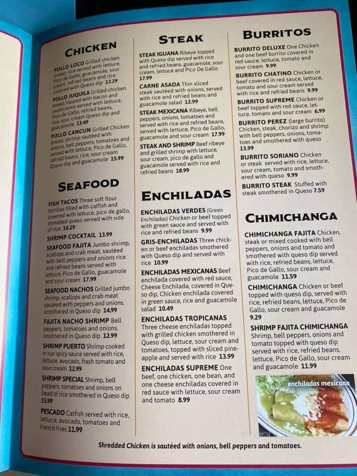 Iguanas Mexican Bar & Grill - Crystal City, MO menu_pic
