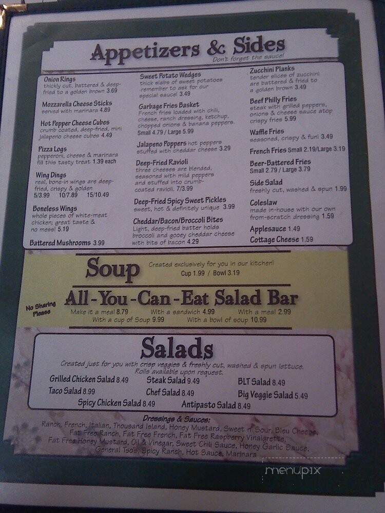 Family Ties Restaurant - Townville, PA menu_pic