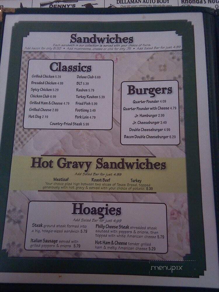 Family Ties Restaurant - Townville, PA menu_pic