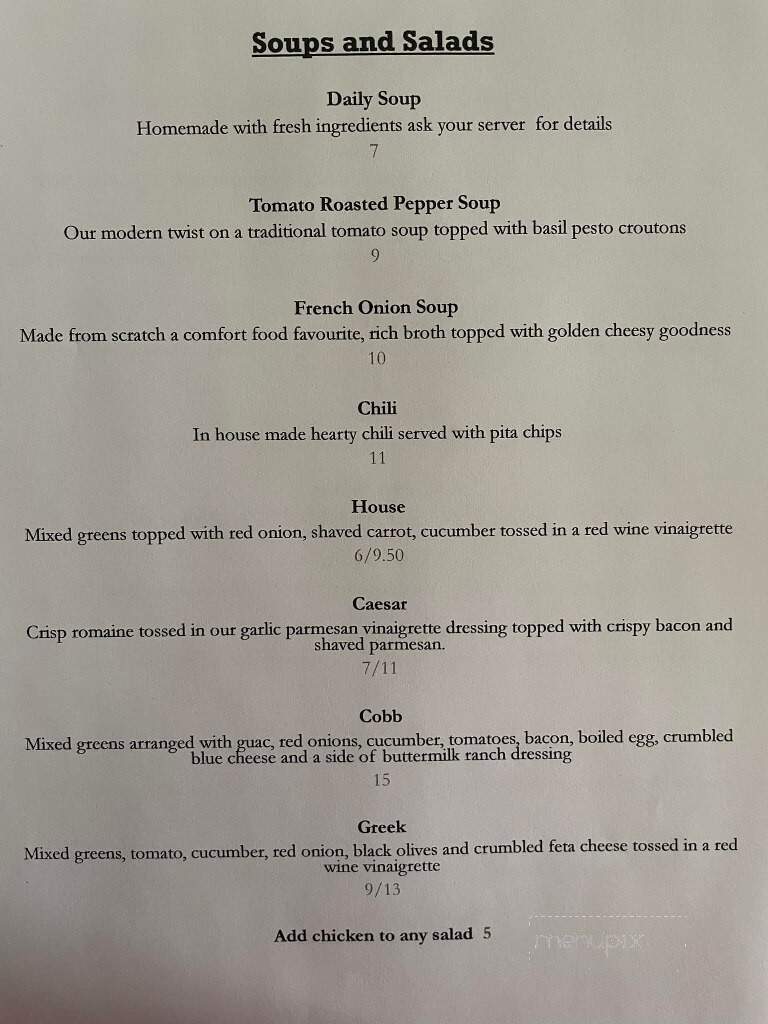 Mount Forest Tavern - Mount Forest, ON menu_pic