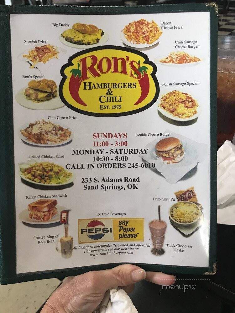 Ron's Hamburgers & Chili - Sand Springs, OK