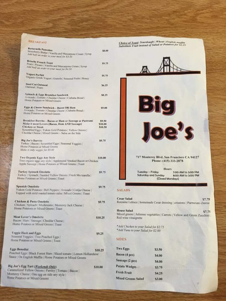 Big Joe's - San Francisco, CA