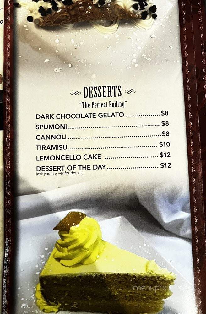 Poppy's Italiano - St. Augustine, FL menu_pic