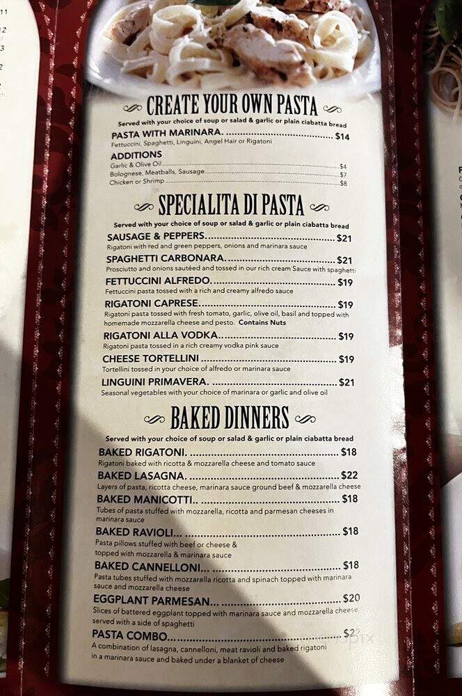 Poppy's Italiano - St. Augustine, FL menu_pic