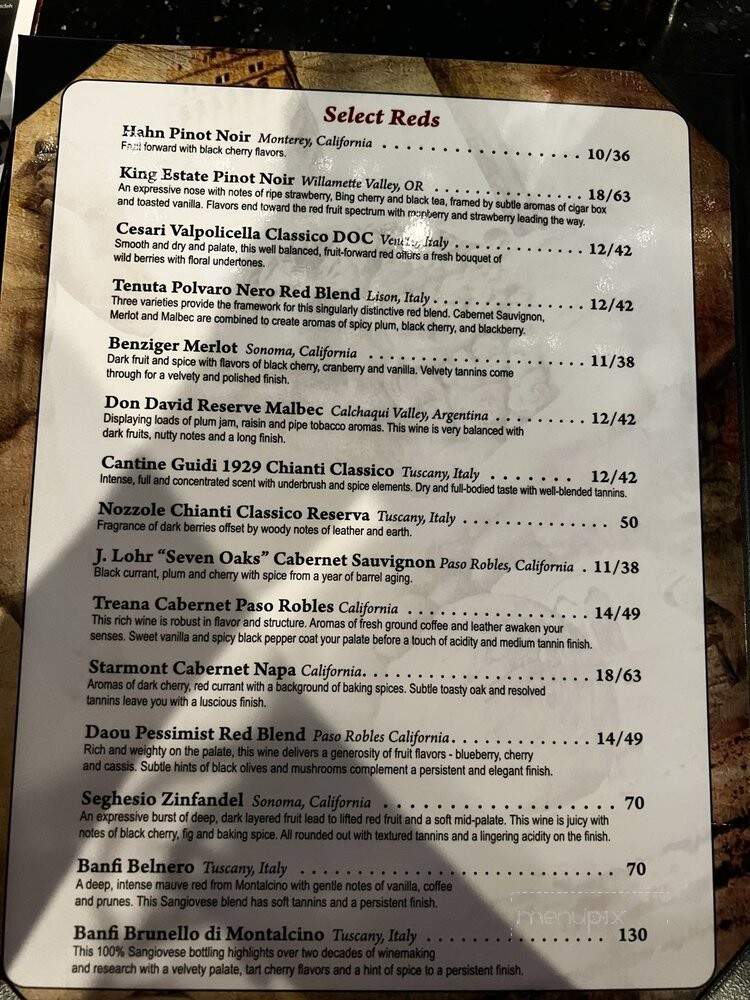Poppy's Italiano - St. Augustine, FL menu_pic