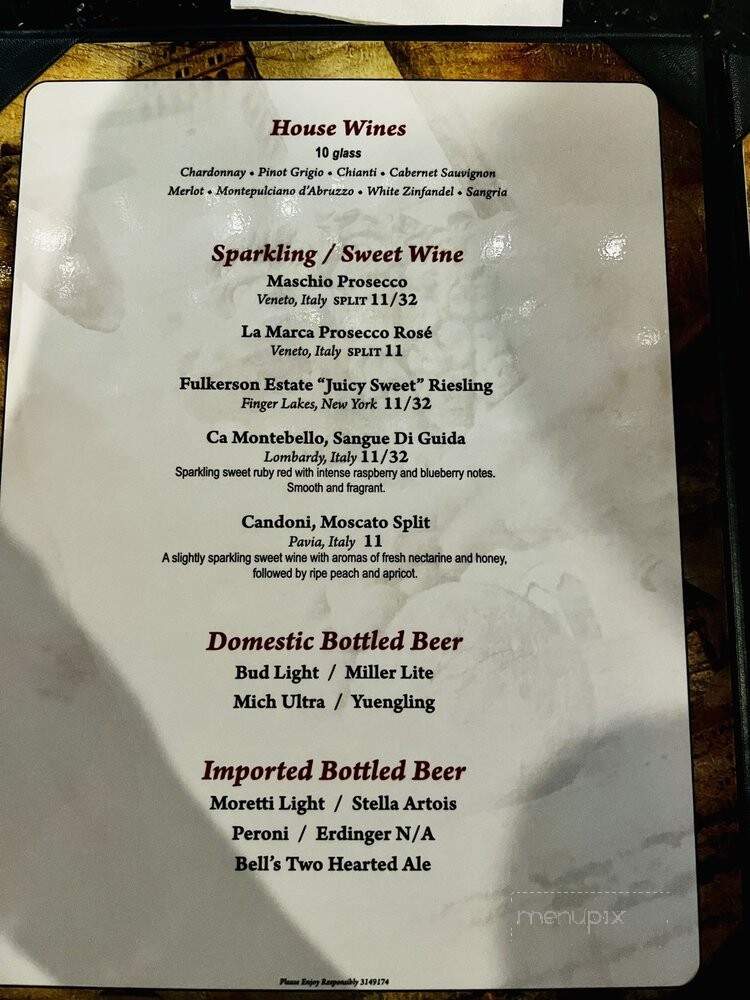 Poppy's Italiano - St. Augustine, FL menu_pic