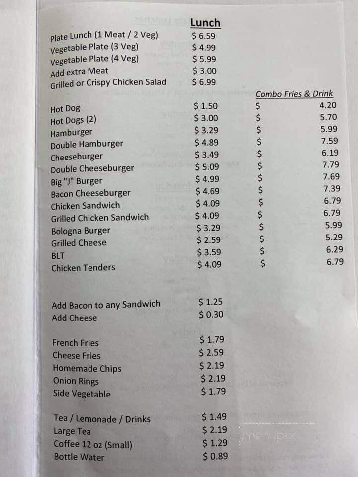 Lillard's Family Restaurant - Providence, NC menu_pic