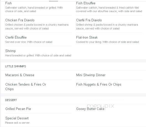 ShrimpDaddy's - Sunrise Beach, MO menu_pic