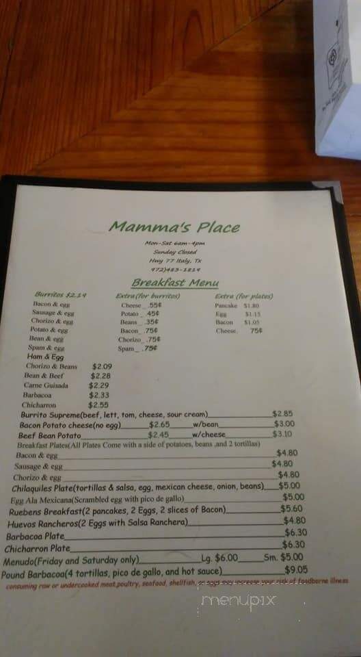 Mama's Place - Italy, TX