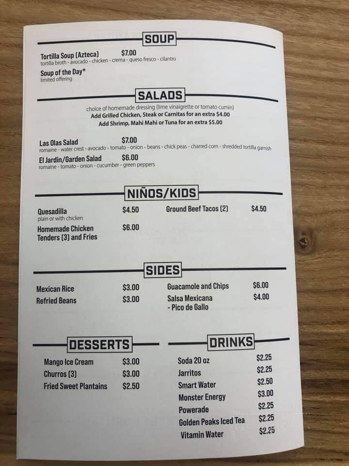 Las Olas Taqueria - Marmora, NJ menu_pic