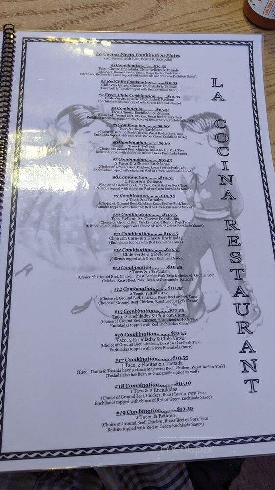 La Cocina Restaurant - Silver City, NM menu_pic