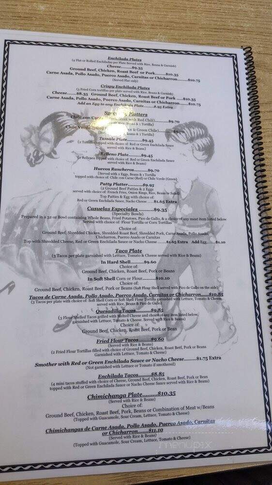 La Cocina Restaurant - Silver City, NM menu_pic