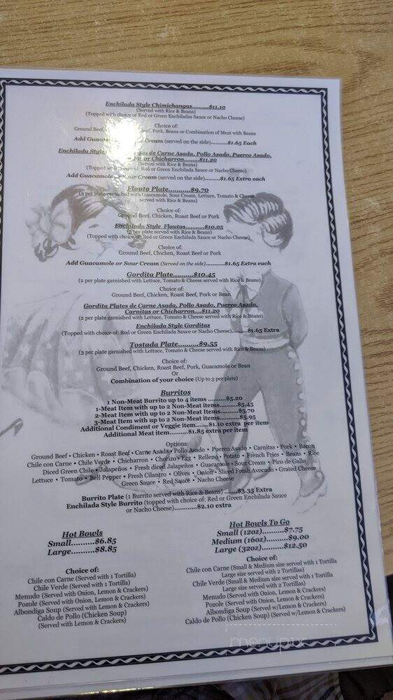 La Cocina Restaurant - Silver City, NM menu_pic