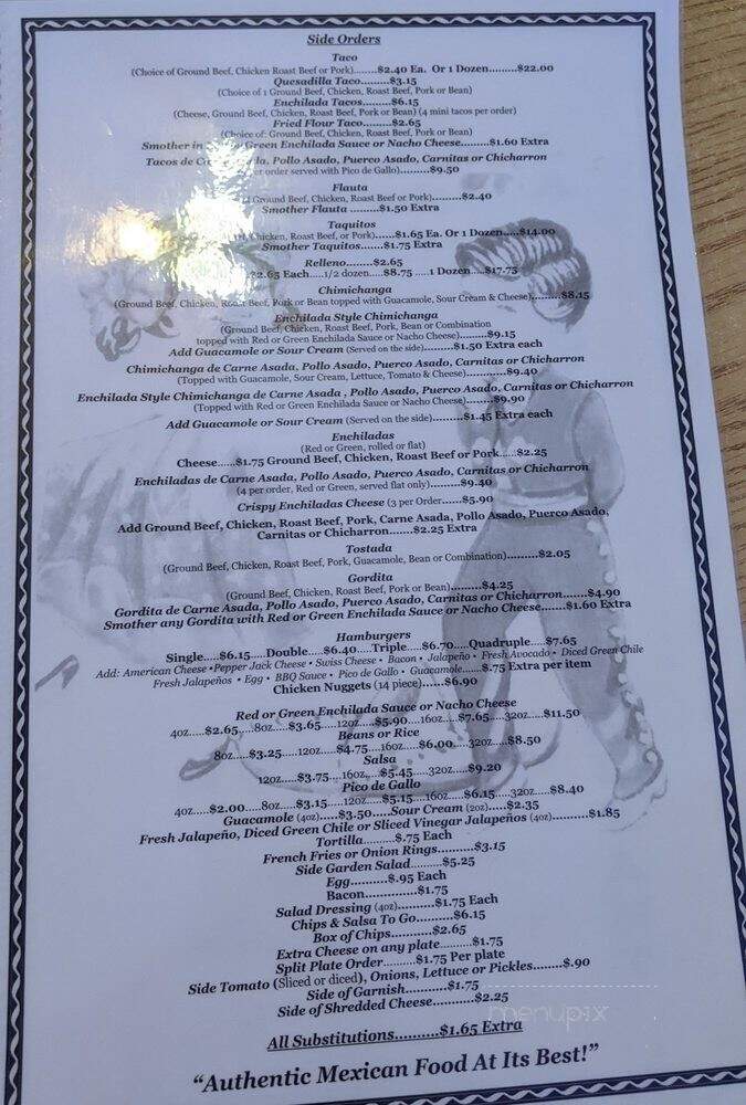 La Cocina Restaurant - Silver City, NM menu_pic
