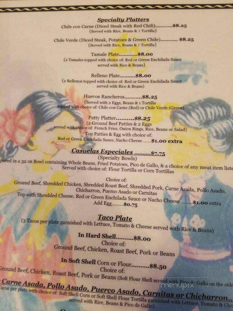La Cocina Restaurant - Silver City, NM menu_pic